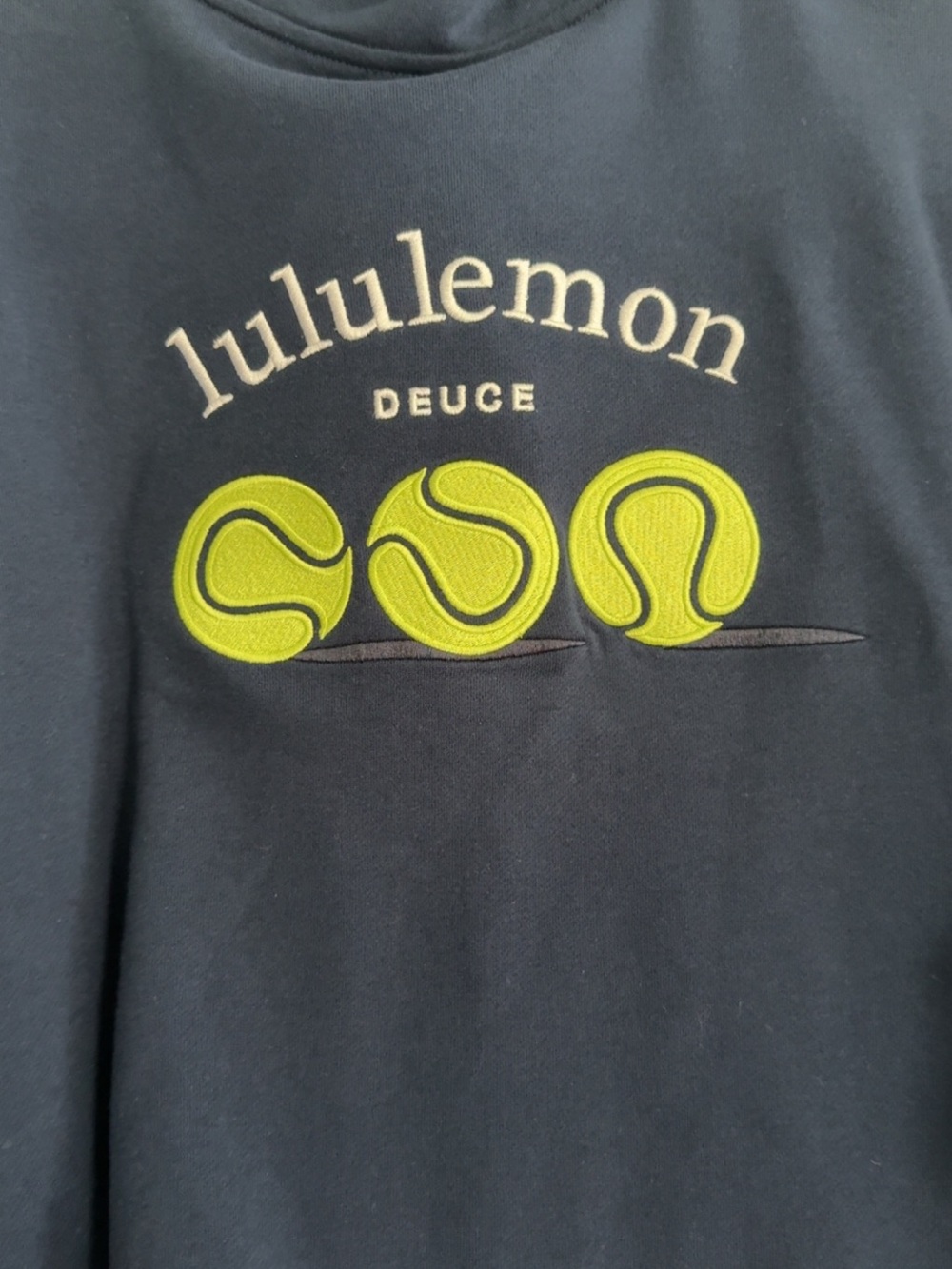 Lululemon XL Cotton Terry Tennis Half Zip Pullover Sweatshirt - Picture 5 of 10